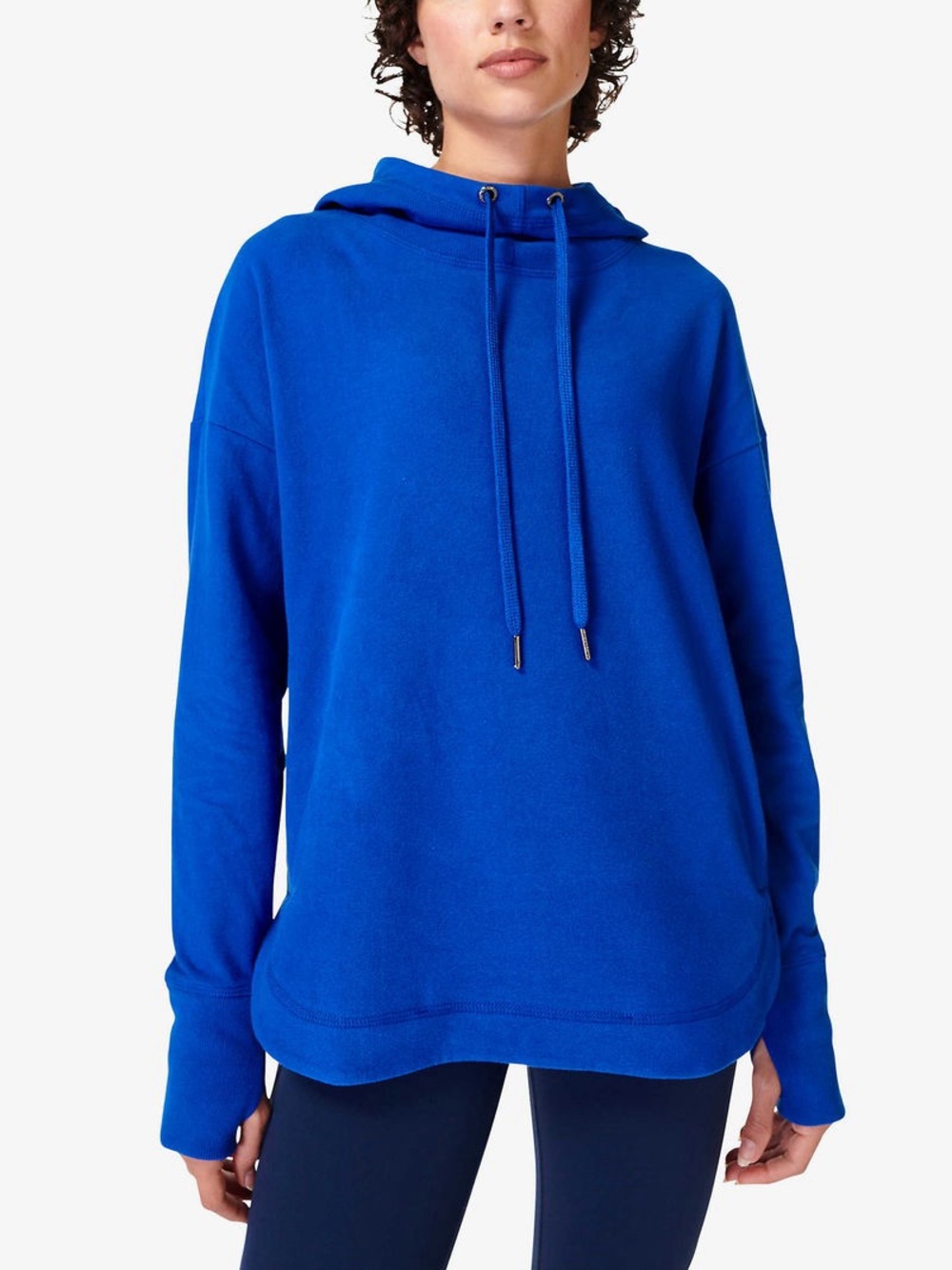 Sweaty Betty Escape Luxe Fleece Royal Blue Hoodie Size 4